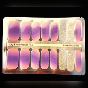 Passion Pop Nail Wraps - Purple and Silver
